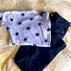 Cropped Star Tee